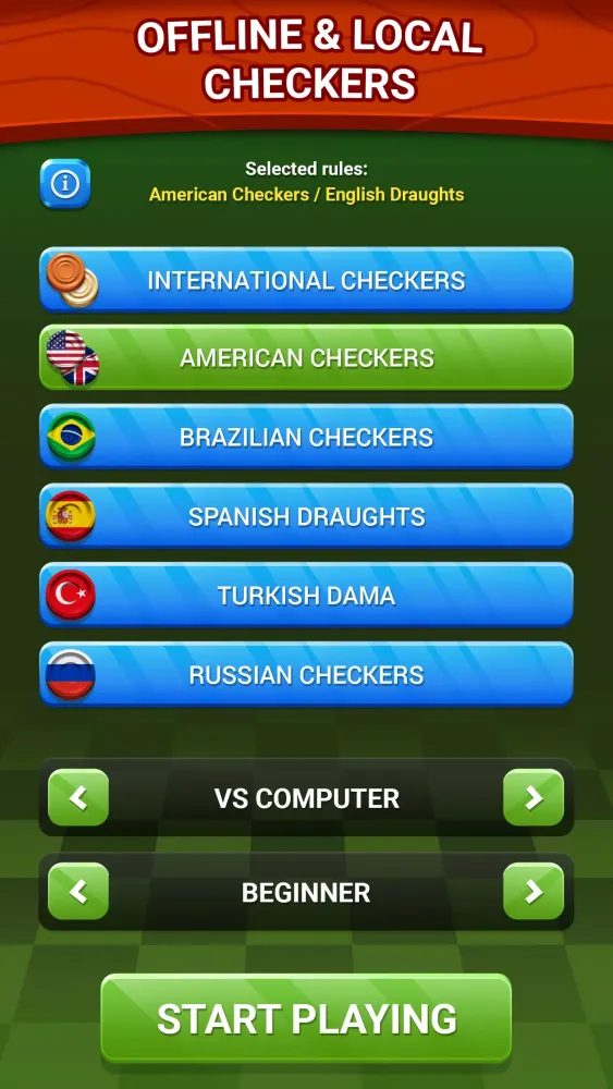 Checkers - Online & Offline स्क्रीनशॉट