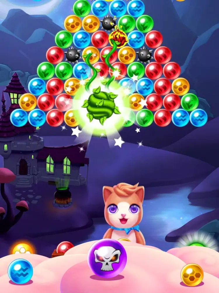 Witch Puzzle Kitty Cat Pop: Bubble Shooter Games iPad  Screenshots