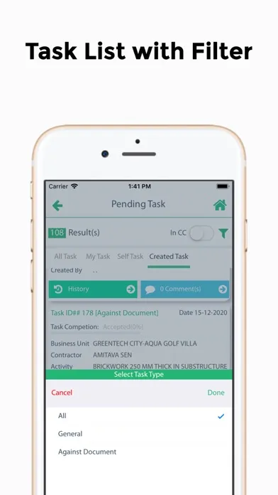 Farvision Task Screenshots