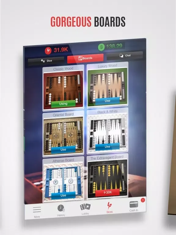 ภาพหน้าจอของ Backgammon For Money - Online iPad 