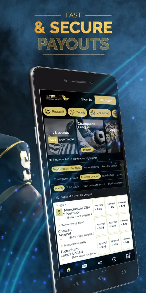 Eagle Casino & Sports Ekran Görüntüleri