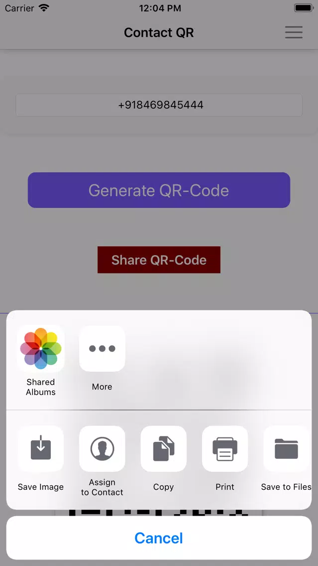 Tangkapan layar Quick Responses(QR)