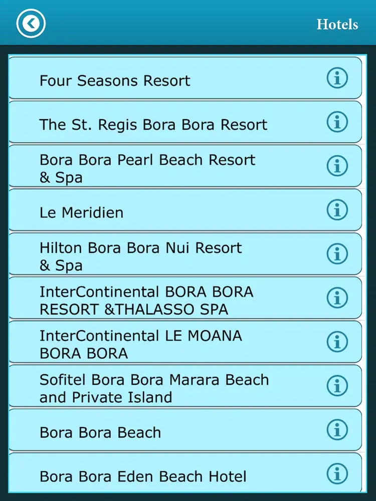 Tangkapan skrin Bora Bora Island Guide iPad 