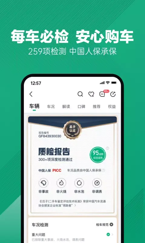 Capturas de pantalla de 瓜子二手车