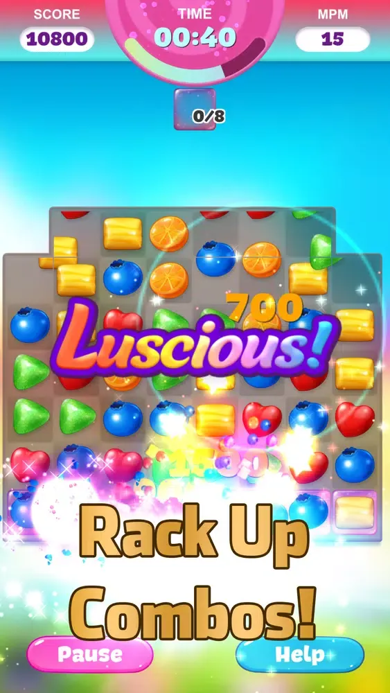 Capturas de tela do Crunchy Candy Competition
