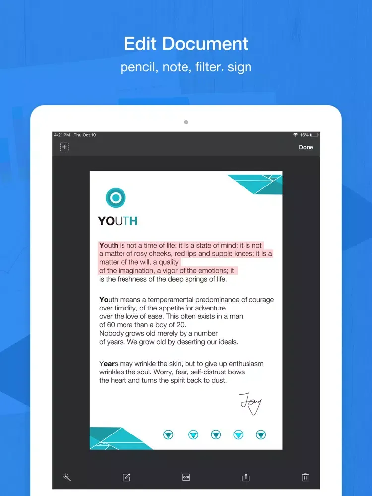 Capturas de pantalla de Scanner Plus:PDF Document Scan iPad 