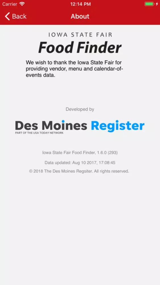 Iowa State Fair Food Finder 스크린샷