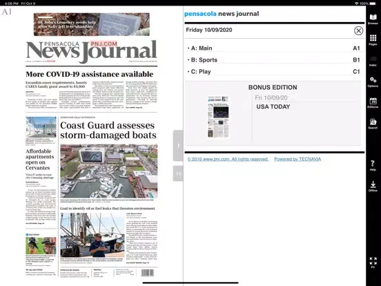 Pensacola NewsJournal eEdition iPad  Screenshots