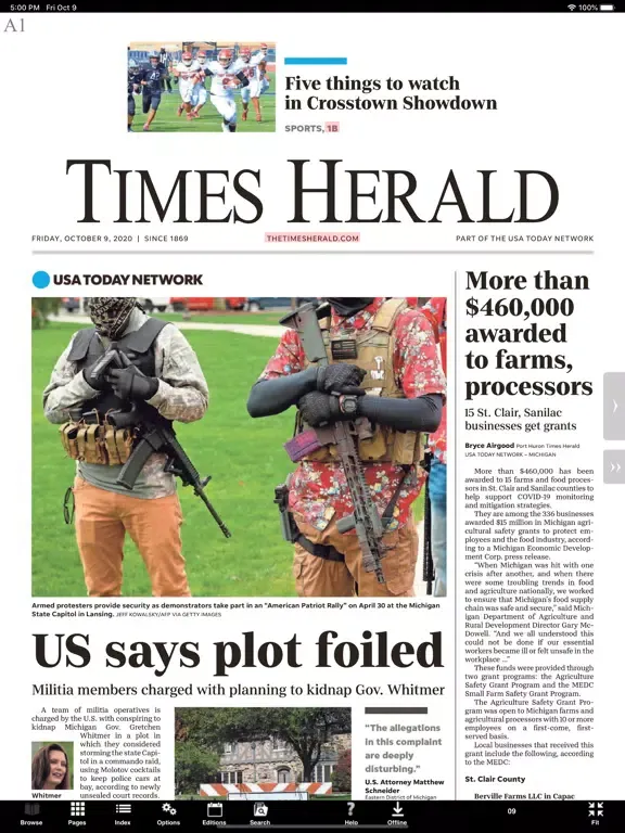 Capturas de pantalla de Times Herald eEdition iPad 