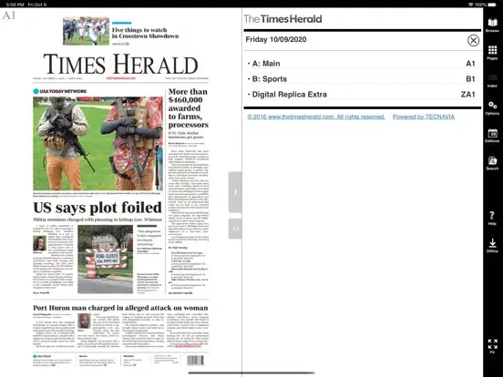 Capturas de pantalla de Times Herald eEdition iPad 