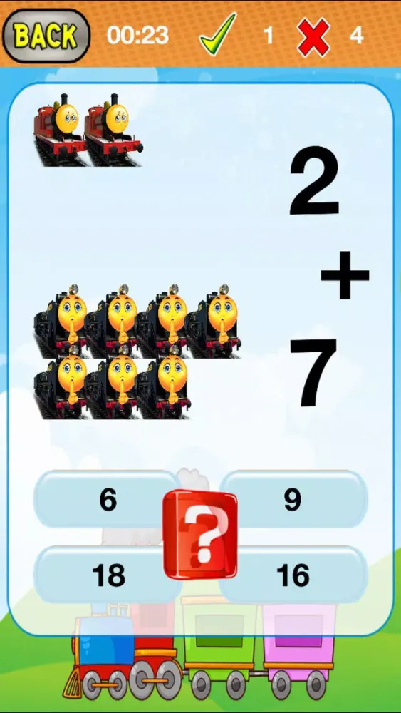 Tangkapan skrin Maths game Train Thomas edition