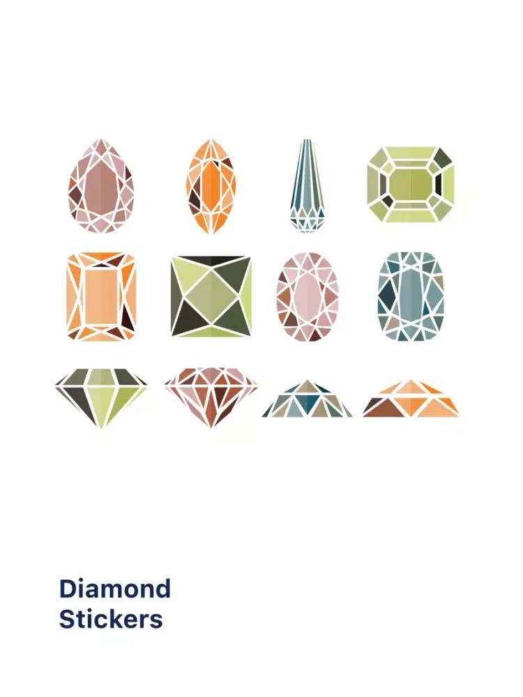 Vintage Diamond Stickers iPad 应用截图