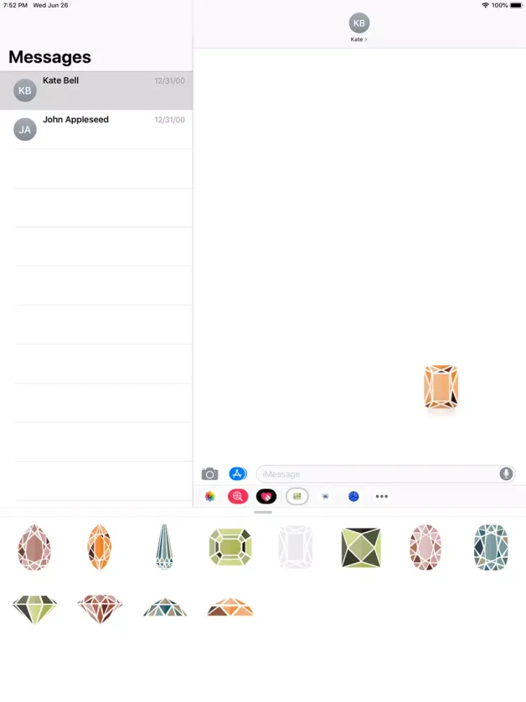 Vintage Diamond Stickers iPad 应用截图