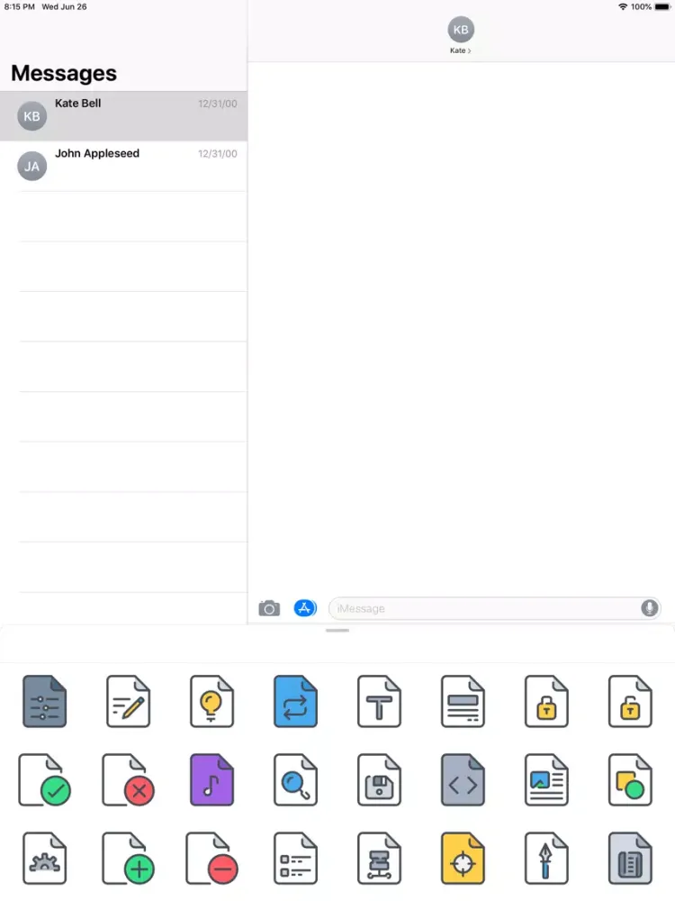 Tangkapan skrin Document Stickers iPad 