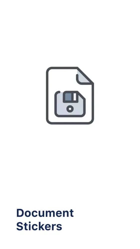 Tangkapan skrin Document Stickers
