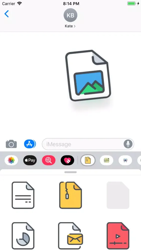 Tangkapan skrin Document Stickers