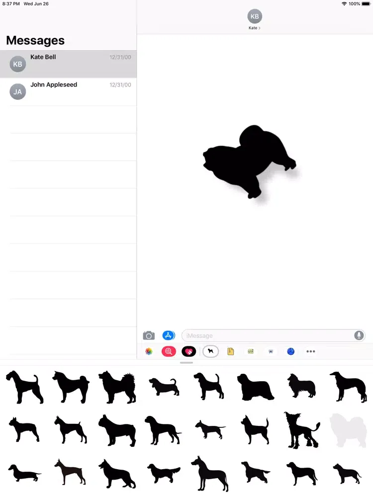 Capturas de pantalla de Dog Silhouettes Stickers iPad 
