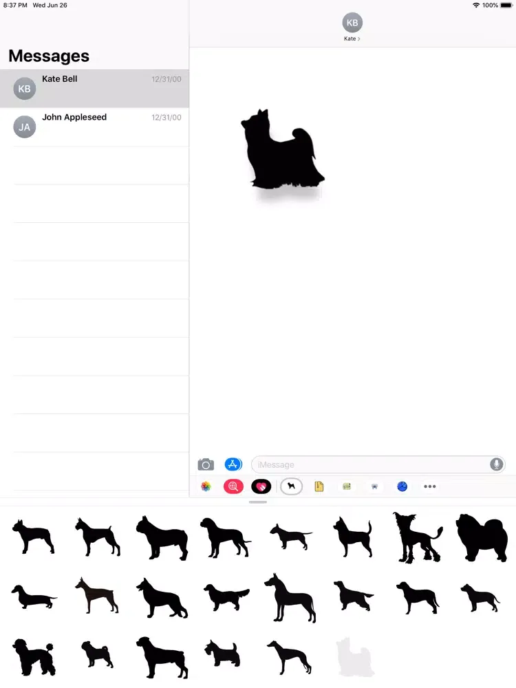 Capturas de pantalla de Dog Silhouettes Stickers iPad 