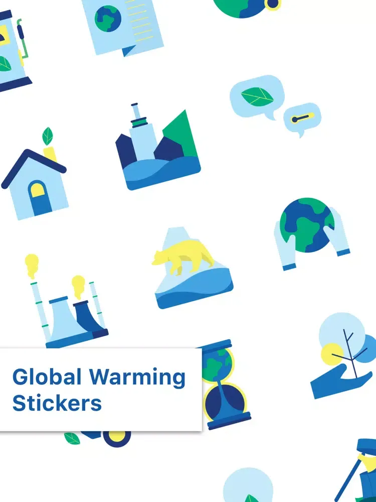 Captures d'écran de Global Warming Stickers iPad 