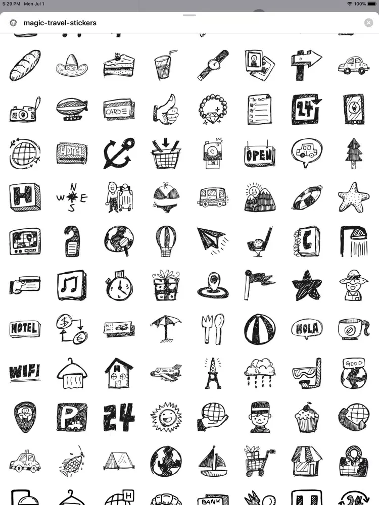 Magic Travel Stickers iPad 应用截图