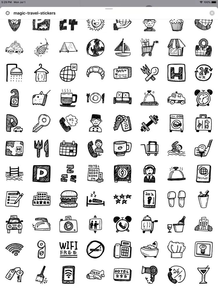 Magic Travel Stickers iPad 应用截图