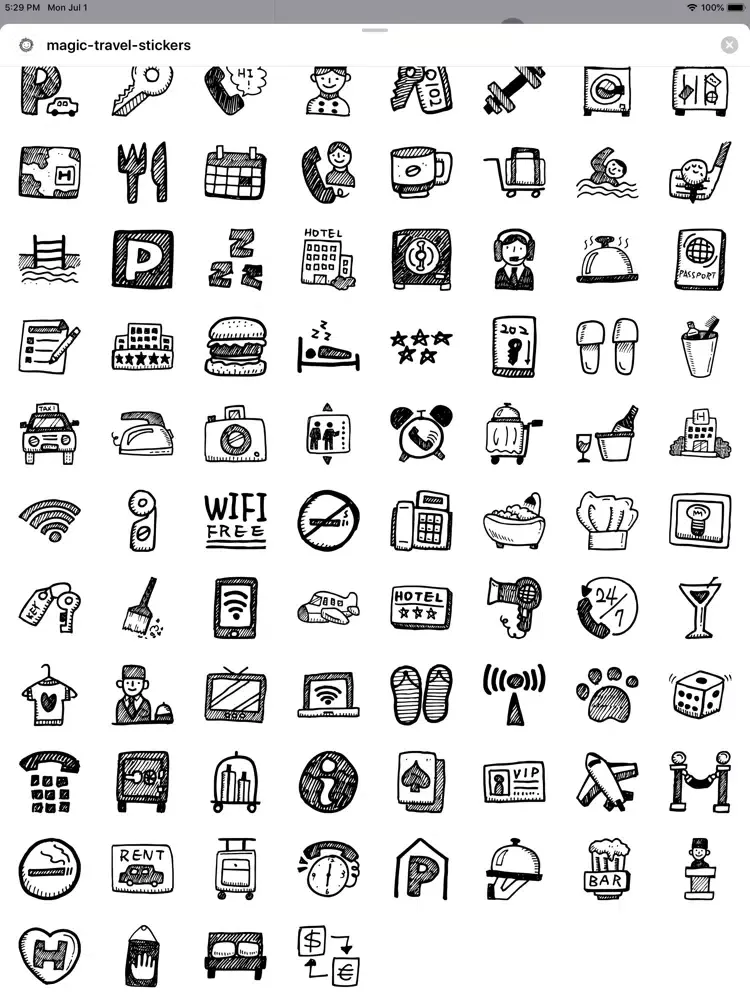 Magic Travel Stickers iPad 应用截图