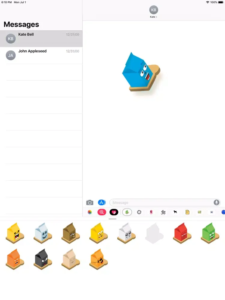 Milktoast Stickers iPad  Screenshots
