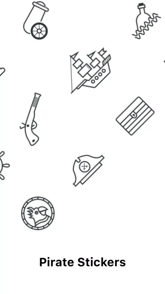Tangkapan skrin Minimal Pirate Stickers