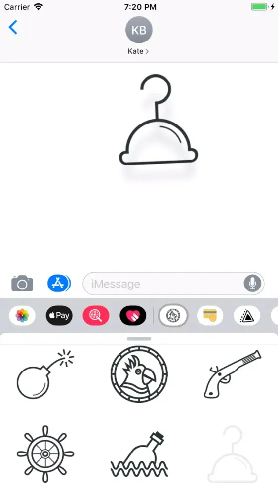 Tangkapan skrin Minimal Pirate Stickers