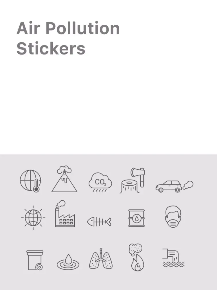 Pollution Stickers iPad  Screenshots