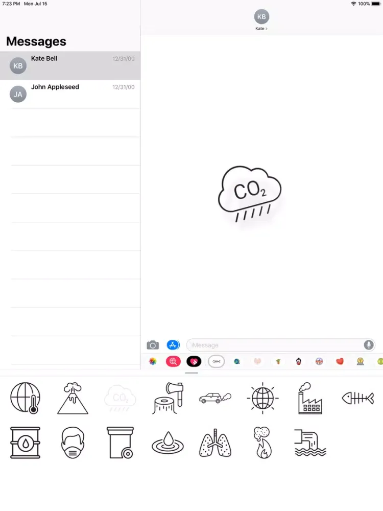 Pollution Stickers iPad  Screenshots