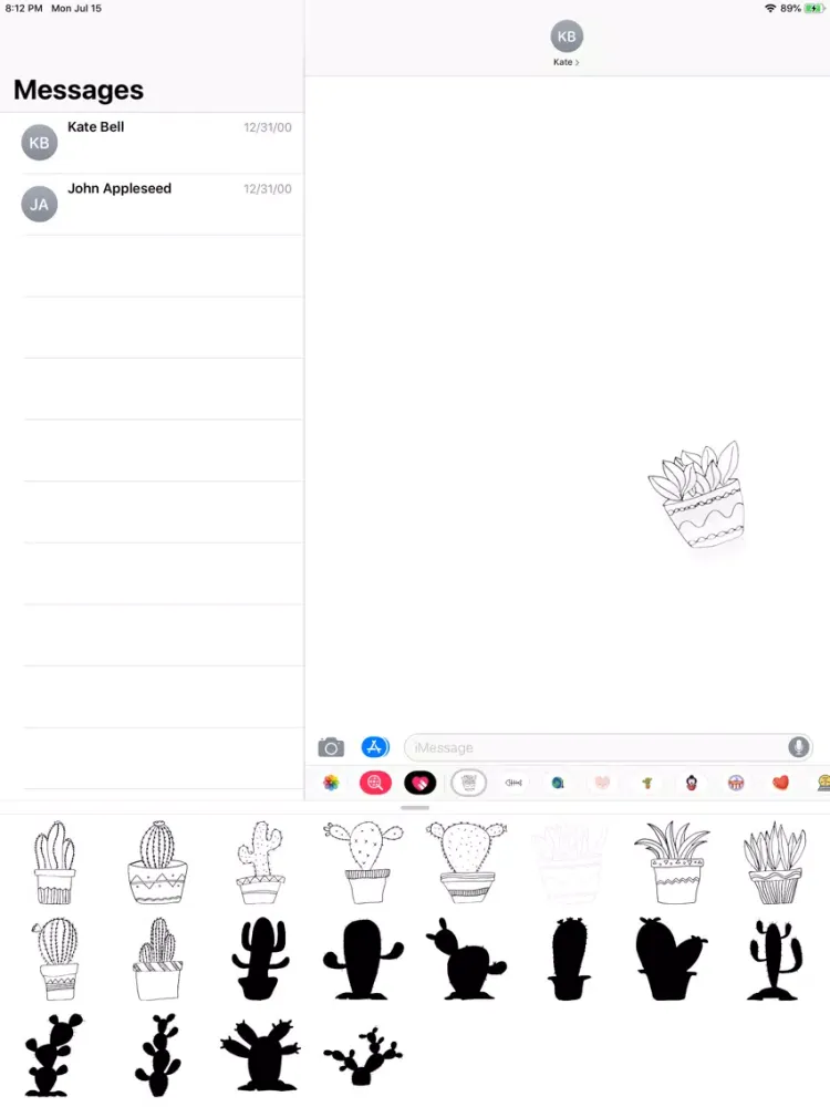 Scandi Cactus Stickers iPad 應用截圖
