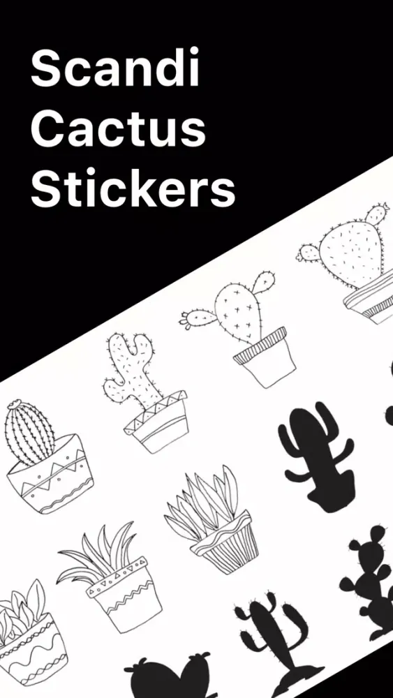 Scandi Cactus Stickers應用截圖