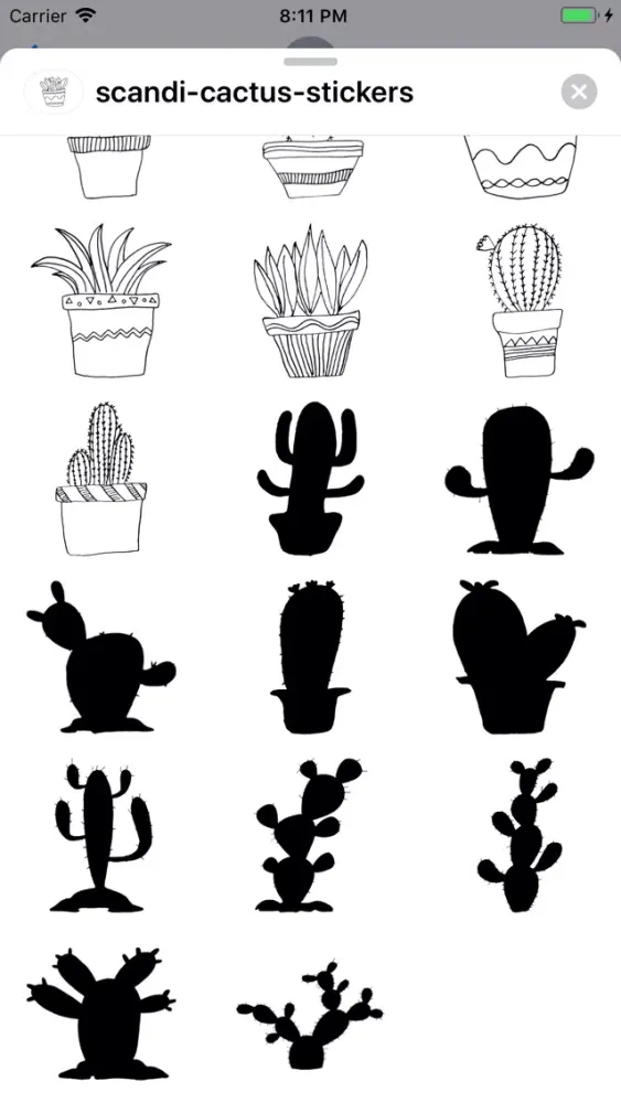 Scandi Cactus Stickers應用截圖