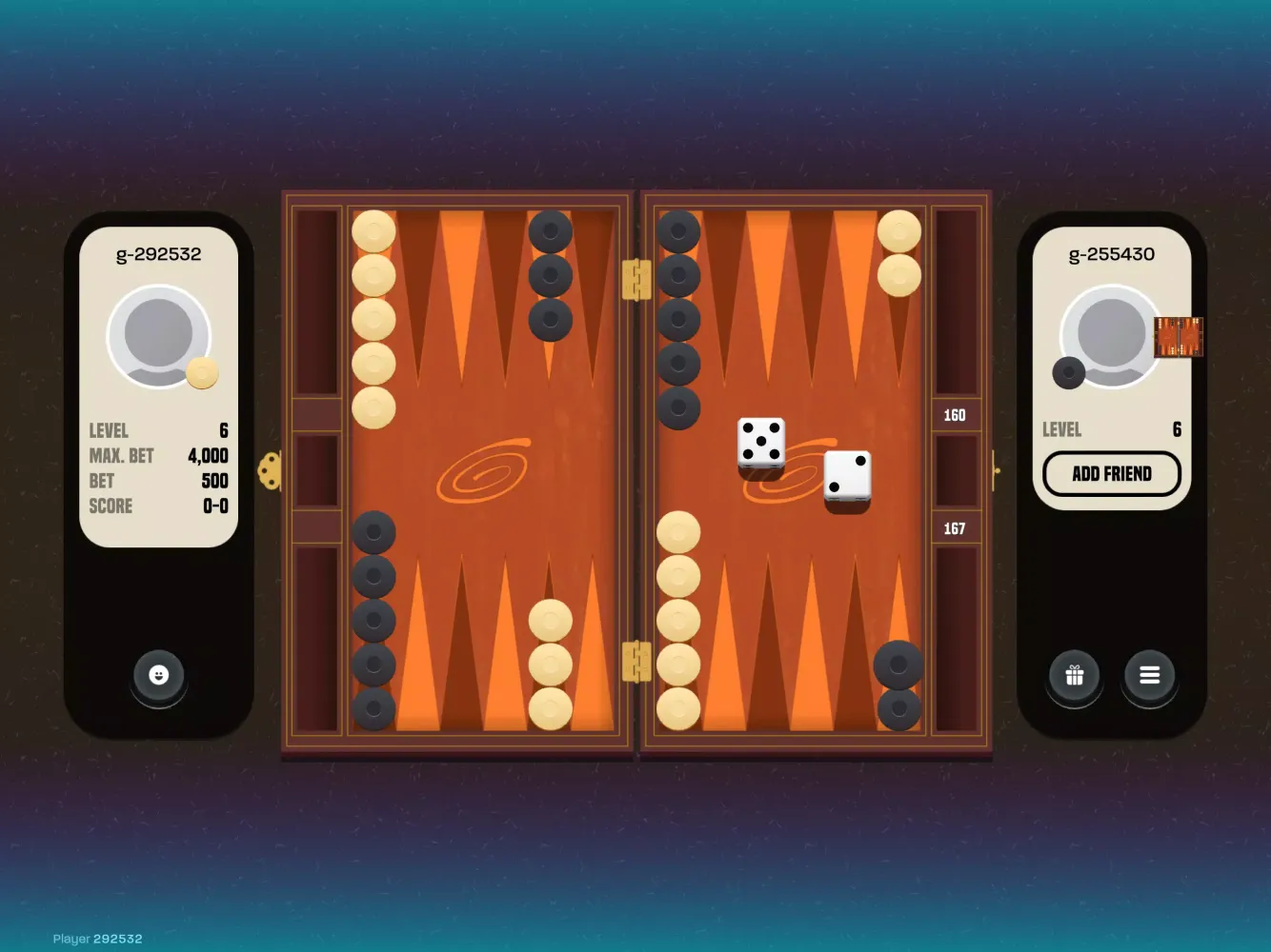 Captures d'écran de Backgammon