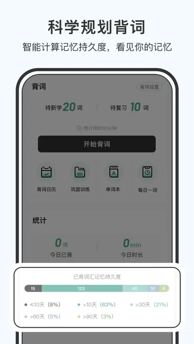 Tangkapan skrin 小吉背单词-英语四级六级背单词必备