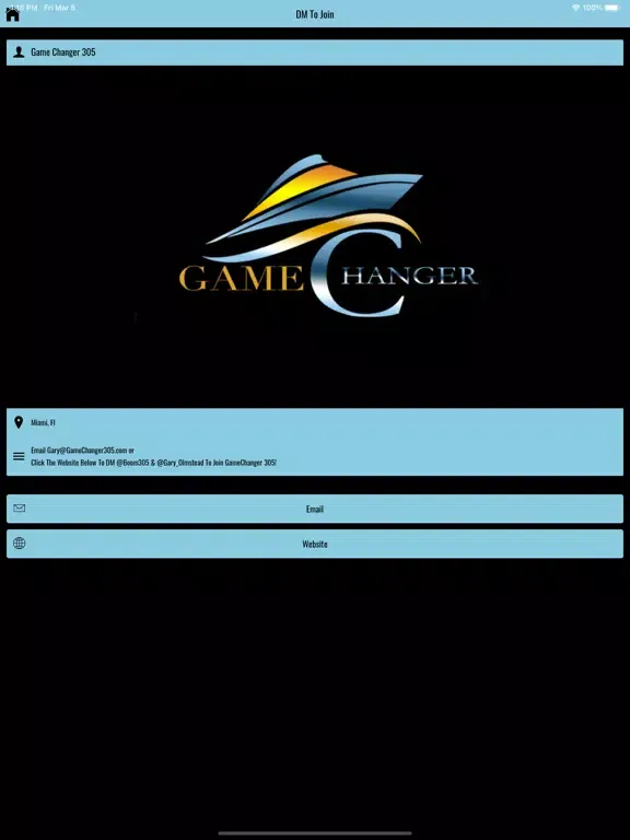 صور Game Changer 305 App iPad 