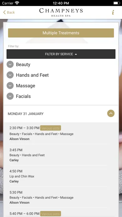 Champneys Spas स्क्रीनशॉट