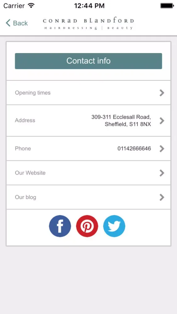 Conrad Blandford Hairdressing & Beauty স্ক্রিনশট