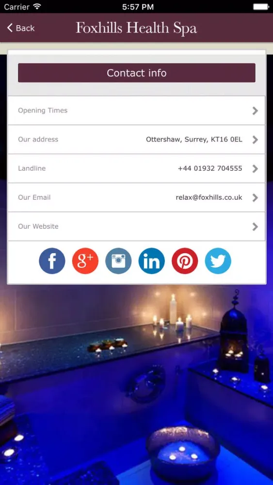 Captures d'écran de Foxhills Health Spa