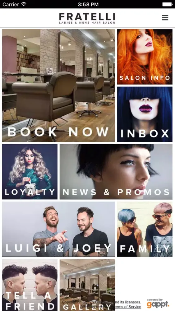 Captures d'écran de Fratelli Hair Salon