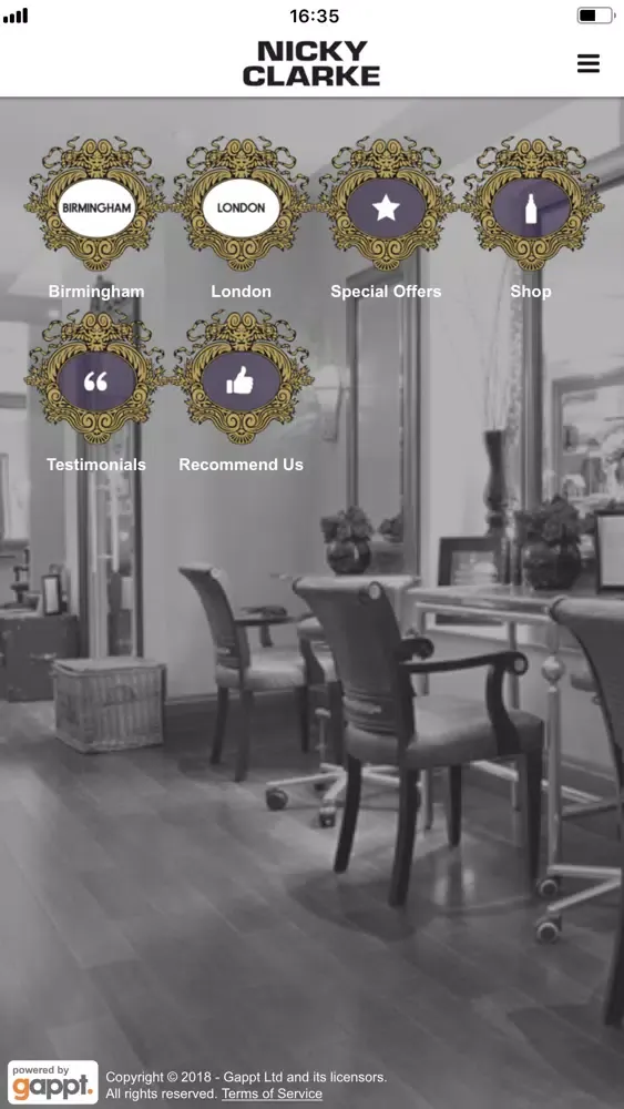 Nicky Clarke Hair Salons Screenshots