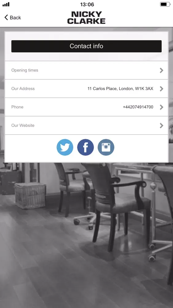 Nicky Clarke Hair Salons Screenshots