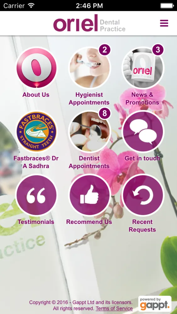Ảnh chụp màn hình của Oriel Dental Practice