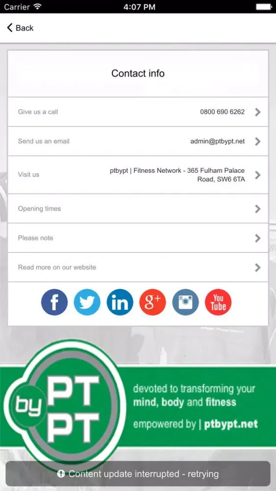 PT by PT - Fitness Network, London স্ক্রিনশট