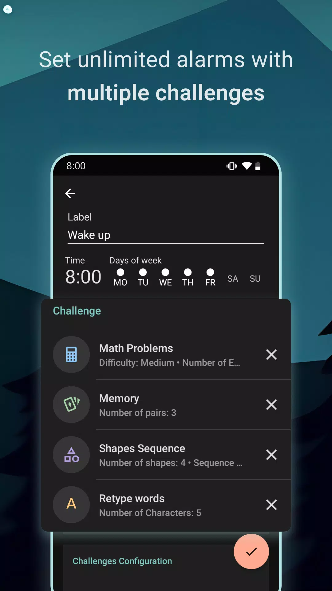 Challenges Alarm Clockภาพหน้าจอของแอป2