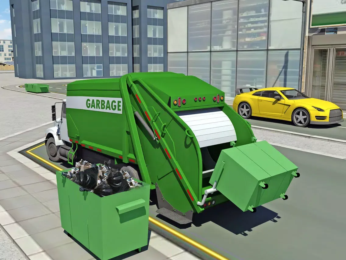 Capturas de pantalla de Garbage Truck Driver parking 3d Simulator- real city hero clean city iPad 