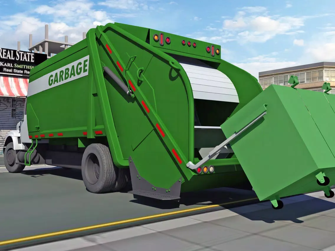 Capturas de pantalla de Garbage Truck Driver parking 3d Simulator- real city hero clean city iPad 