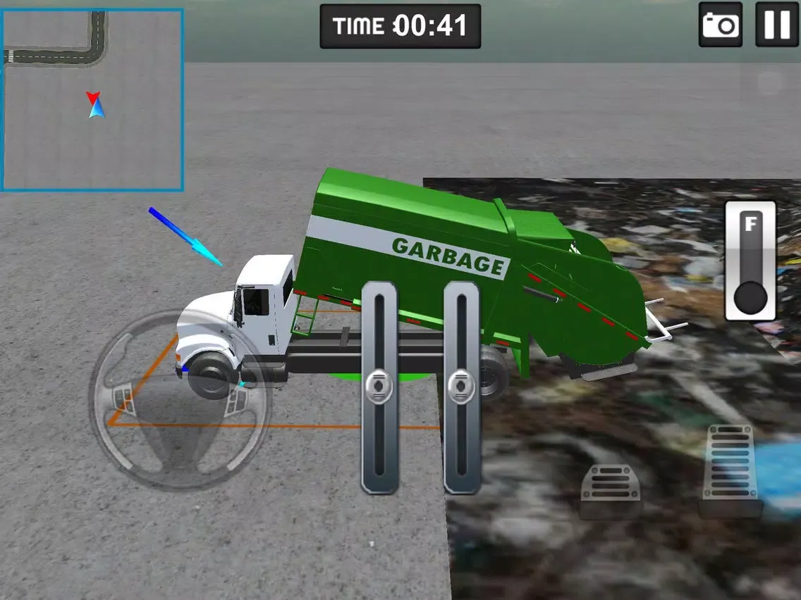 Capturas de pantalla de Garbage Truck Driver parking 3d Simulator- real city hero clean city iPad 
