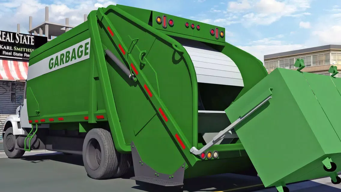 Capturas de pantalla de Garbage Truck Driver parking 3d Simulator- real city hero clean city